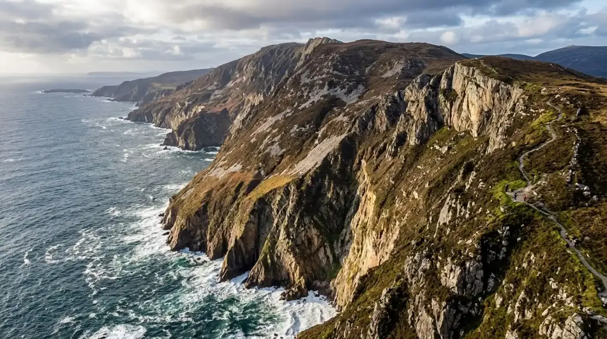 The towering sea cliffs of Slieve League in Donegal.