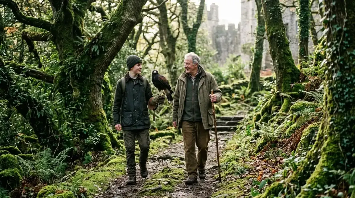 A private family falconry experience in the historic woodlands of a luxury Irish estate.