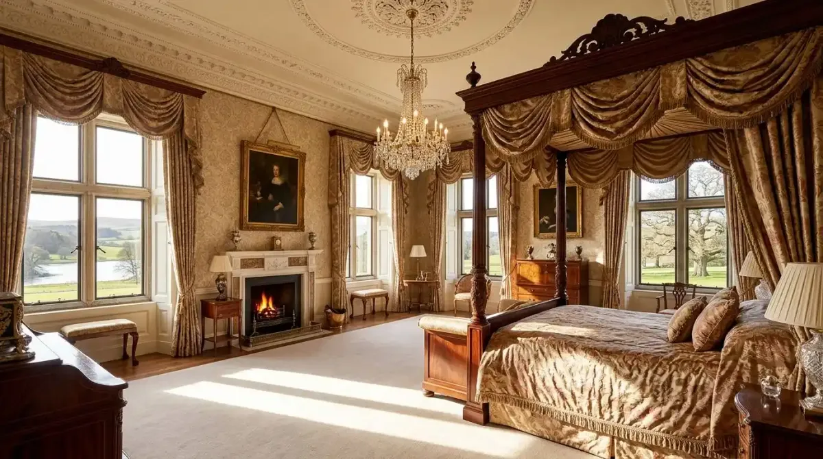 The opulent Sir Charles Coote suite at Ballyfin Demesne manor house.