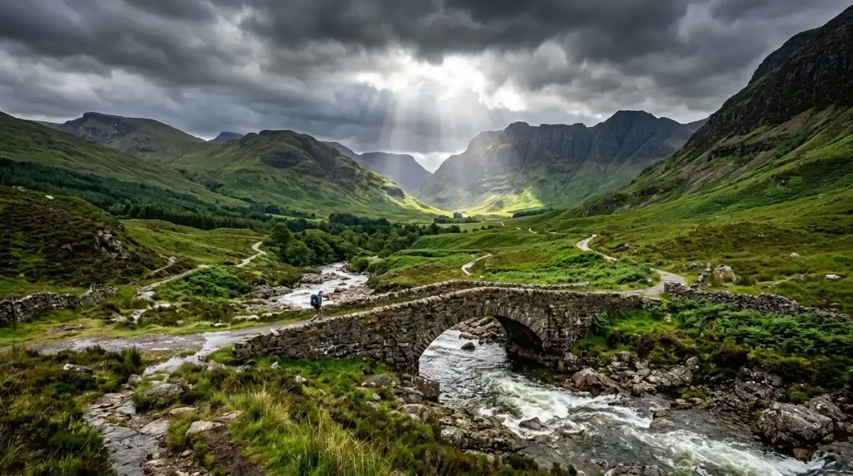Exploring the rugged landscapes of the Scottish Highlands on an integrated multi-country vacation package.