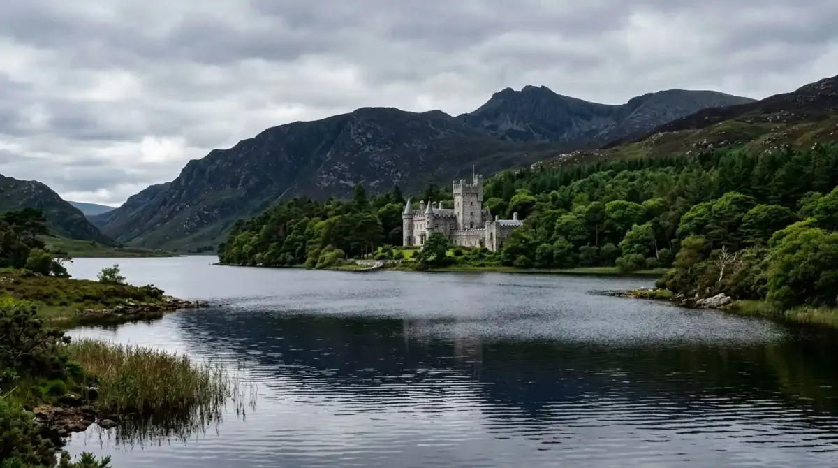 Glenveagh Castle nestled in the wilderness of the Derryveagh Mountains, Donegal.