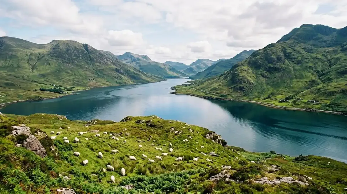 Killary Harbour, Ireland's only fjord, located on the border of Galway and Mayo.
