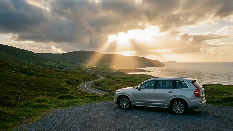 A scenic view of the winding roads on the Ring of Kerry, ideal for a self-drive tour in Ireland.