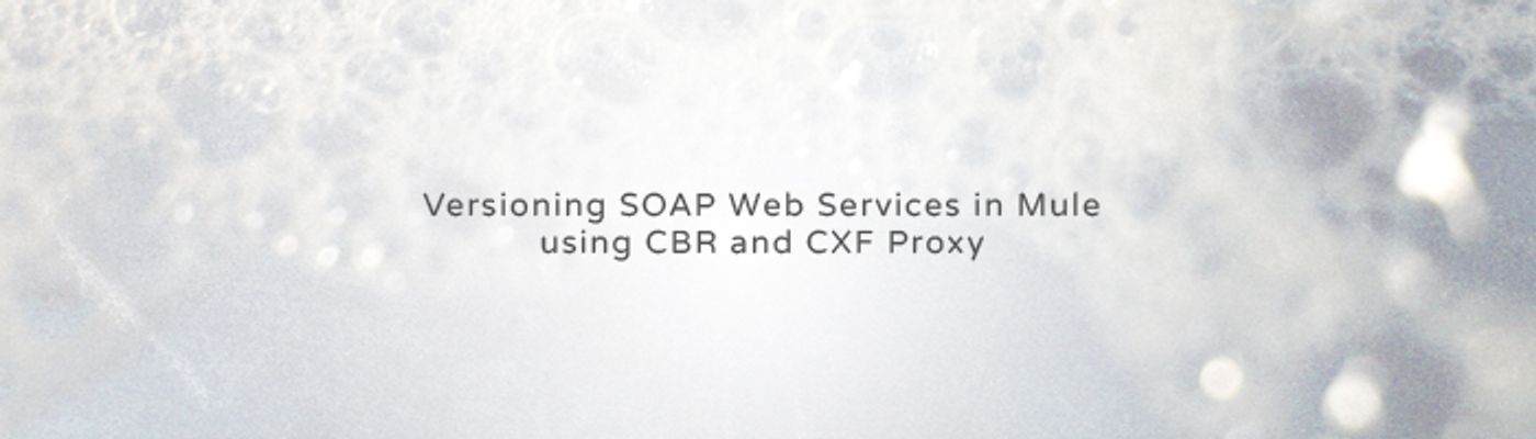 Versioning SOAP Web Services in Mule using CBR and CXF Proxy