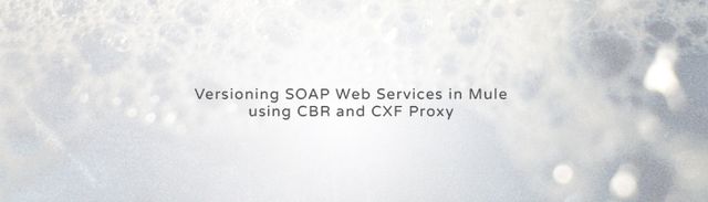 Versioning SOAP Web Services in Mule using CBR and CXF Proxy