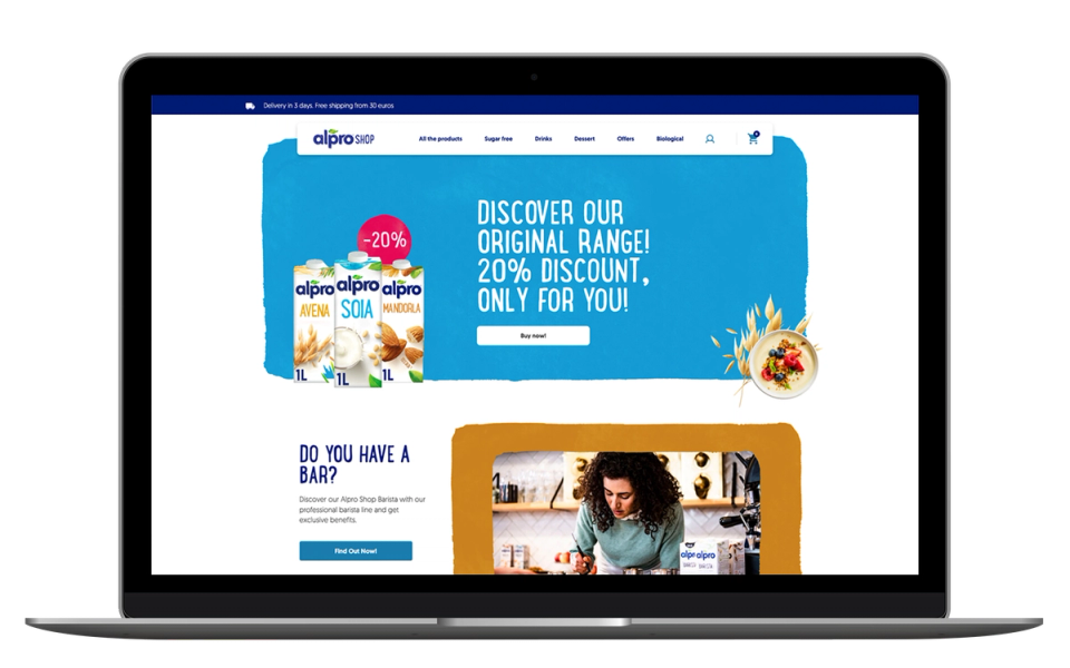 Alpro Shop Web Mockup