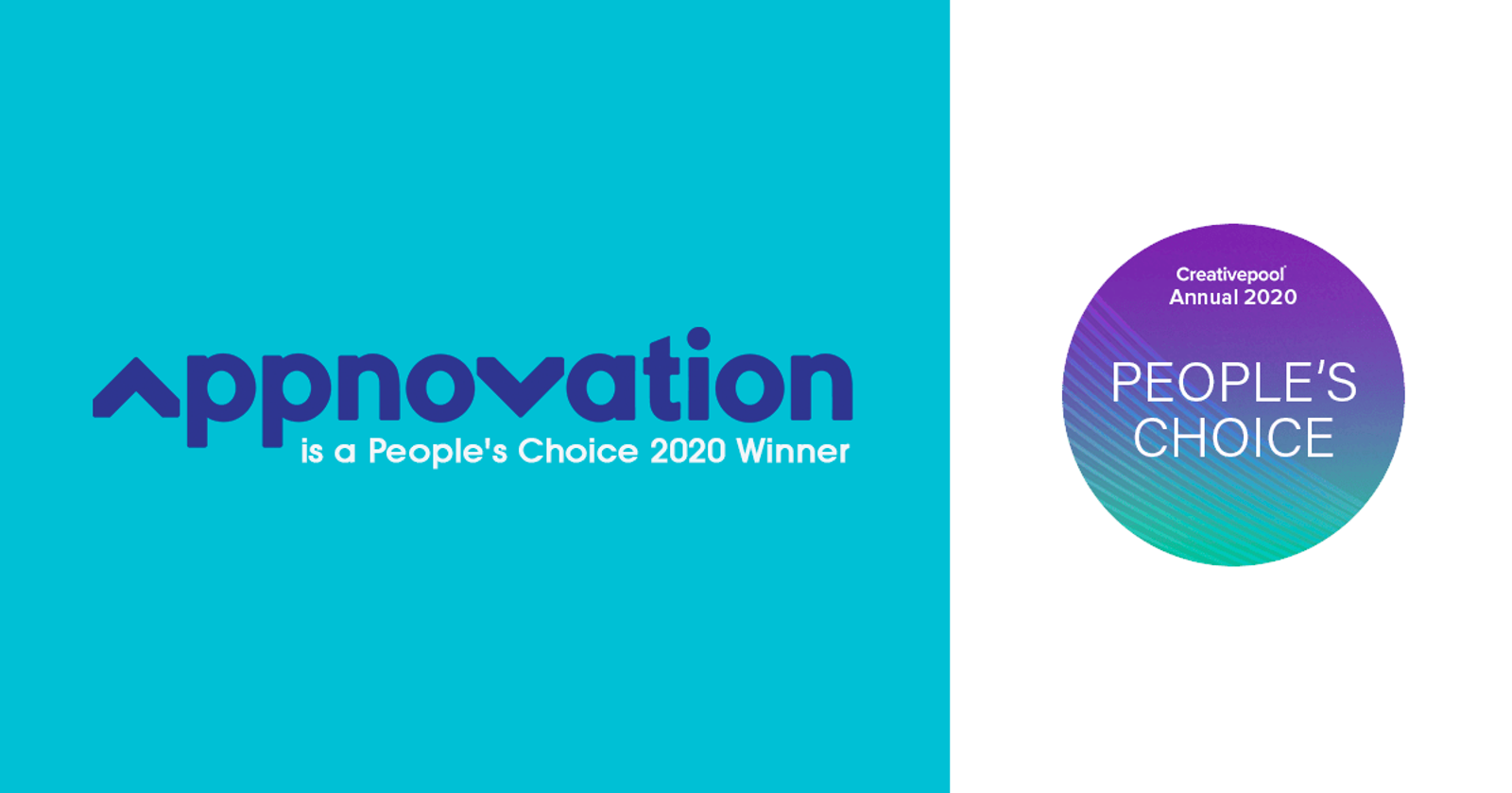 Appnovation logo announcing its Creativepool Annual 2020 People's Choice award win