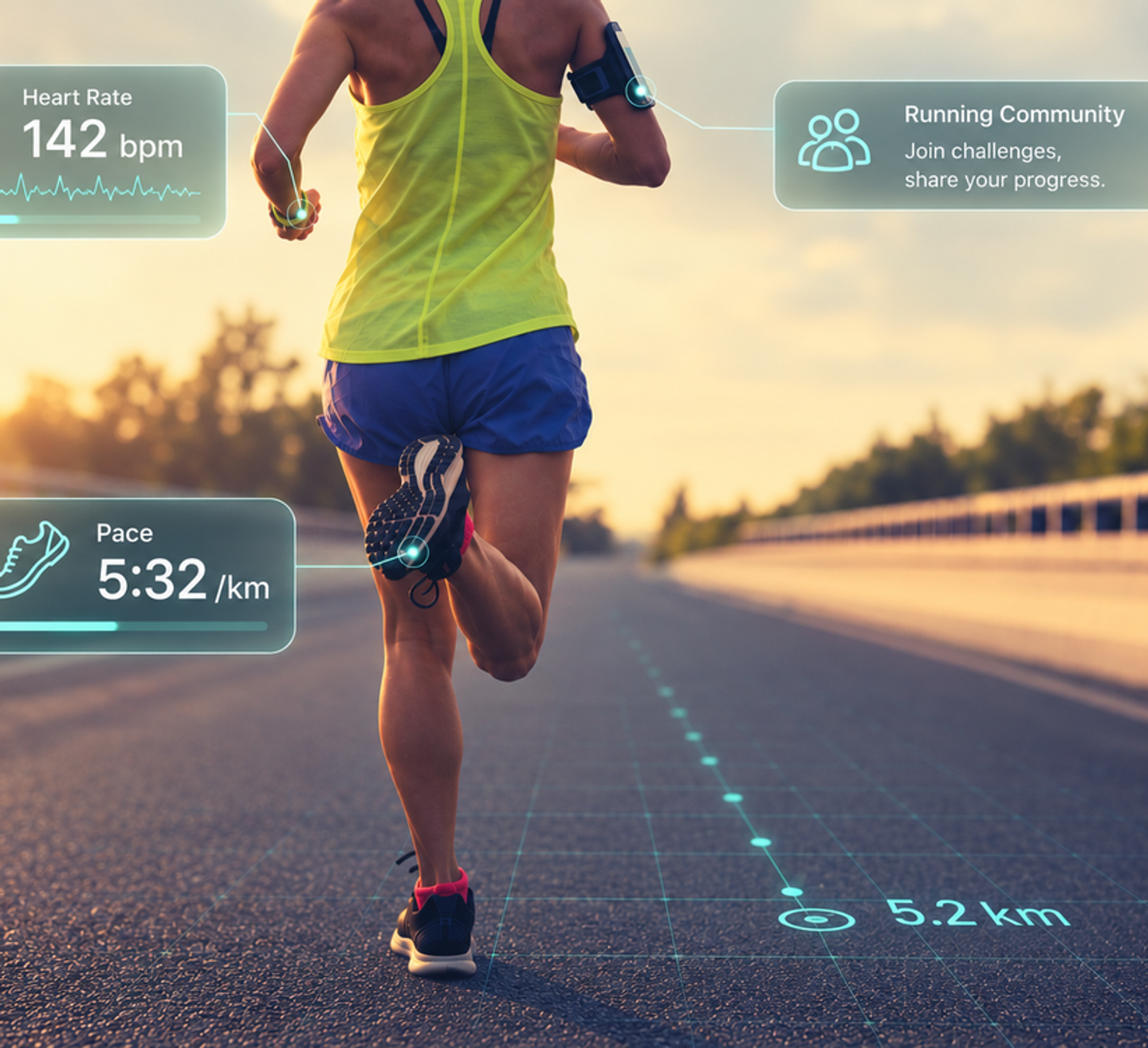 Runner with phone