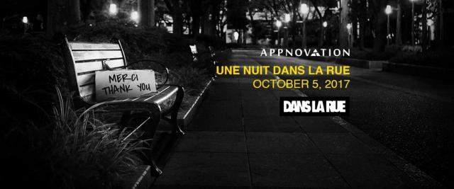 We are spending UNE NUIT DANS LA RUE
