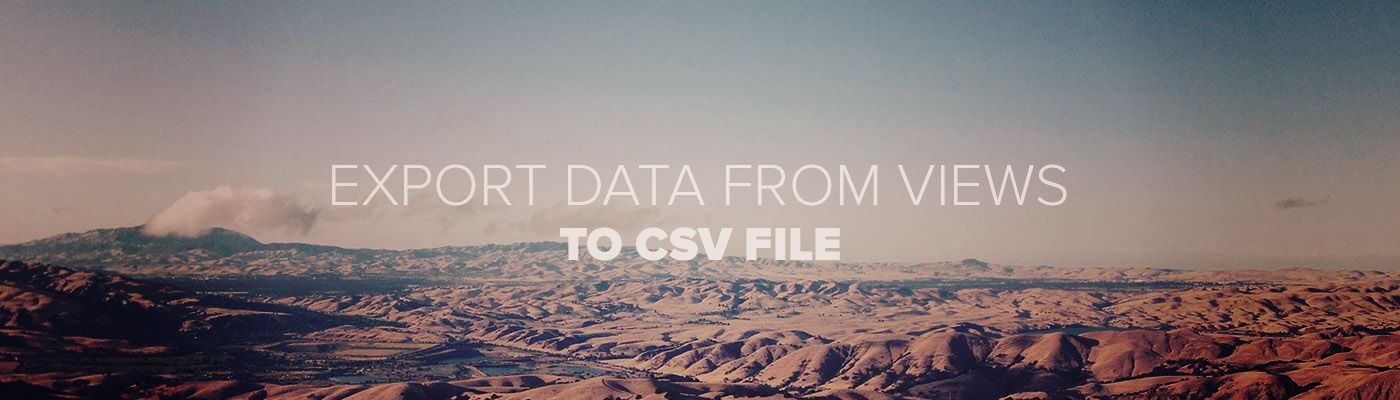 Export Data From Views to CSV File
