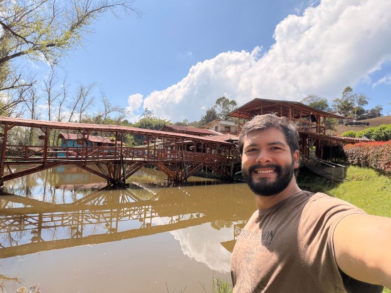 selfie con el restaurante