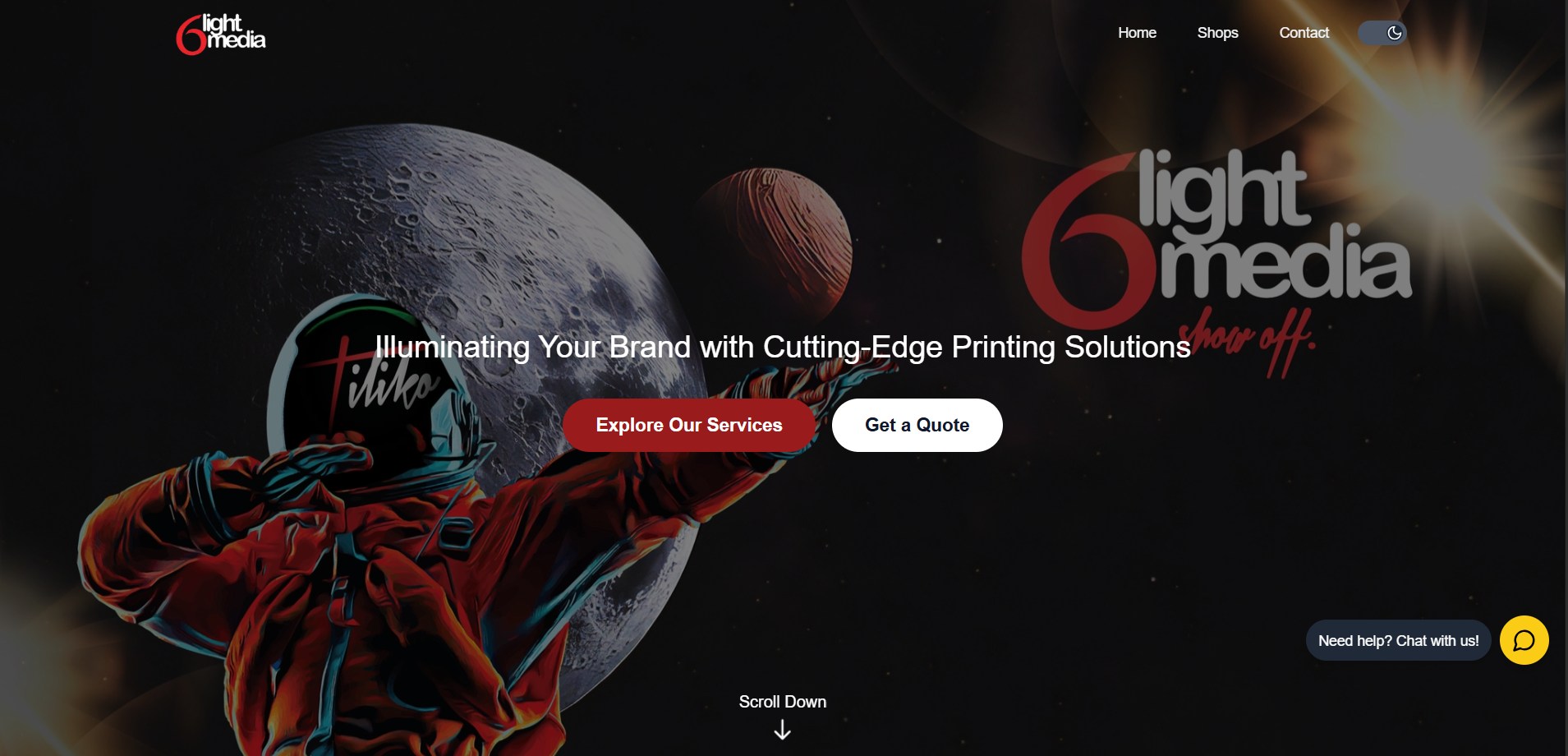 Website Project Showcase: Sixlight Media project