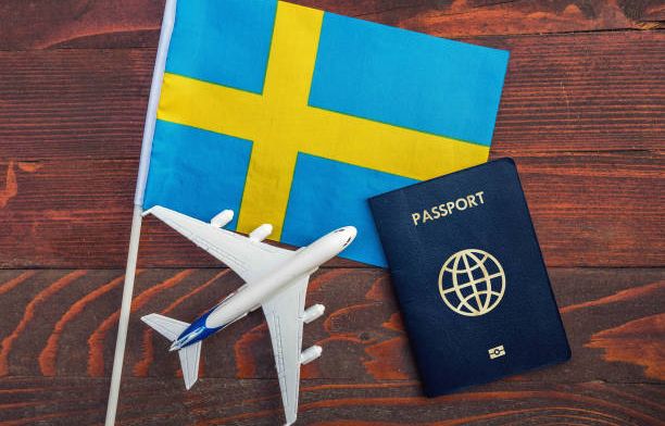 sweden flag and passport