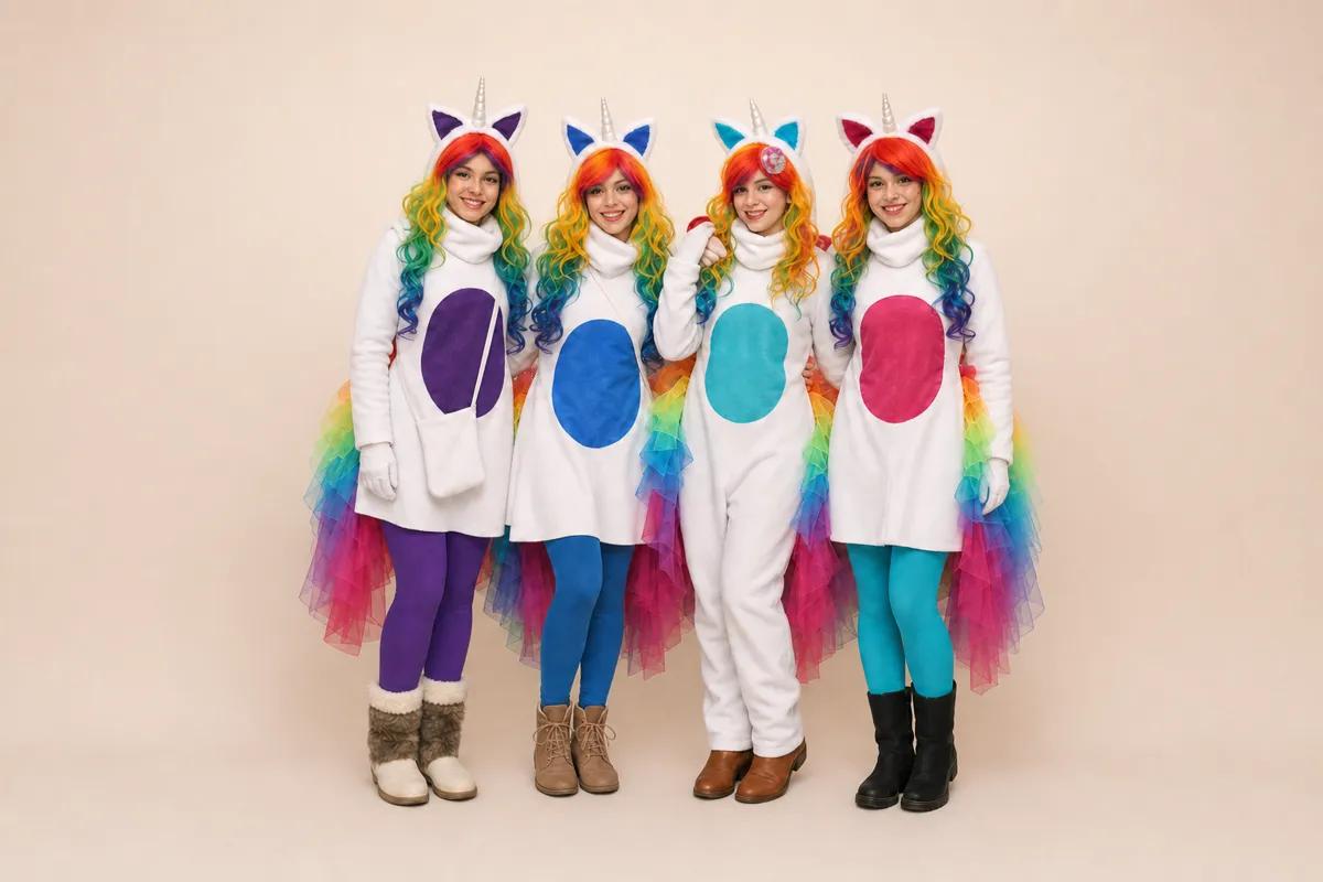 Regenbogeneinhorn aus dem Kostümbestand der Hilarikleiderbörse