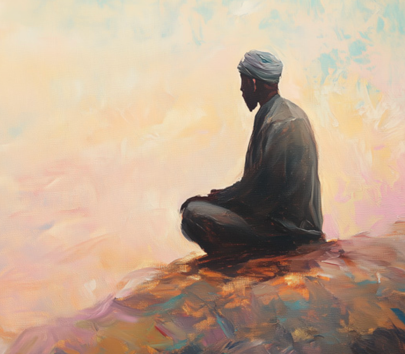 Man seeking God and fasting