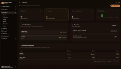 Restock Landing page
