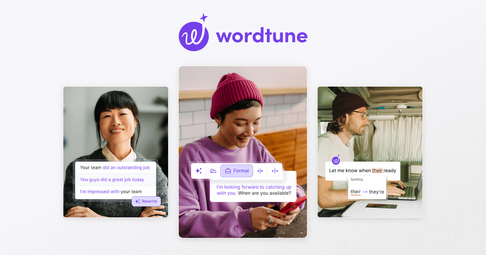 Screenshot of wordtune.com