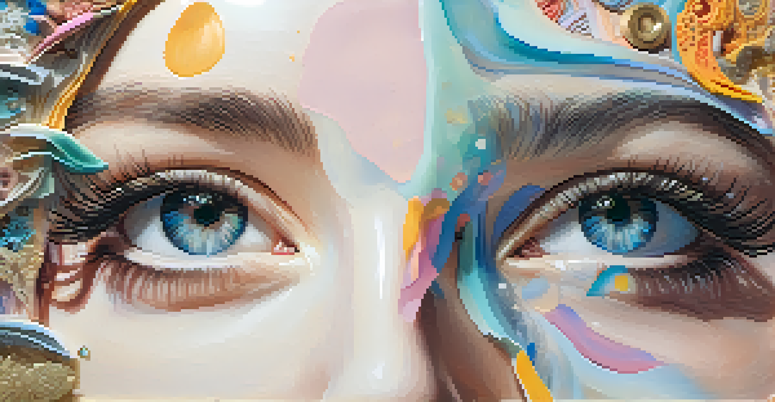 A mixed media artwork close-up showcasing textures and colors that represent gender fluidity, inviting exploration of identity.