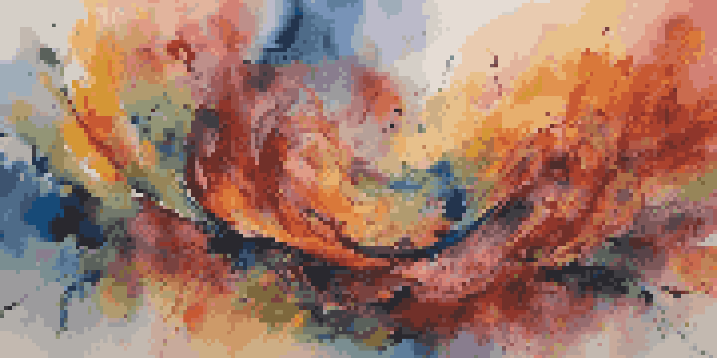 An abstract expressionist painting with vibrant colors and swirling forms symbolizing the emotions related to aging.