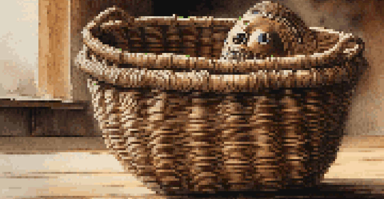 A close-up view of a handcrafted artisan item, showcasing intricate details and textures.