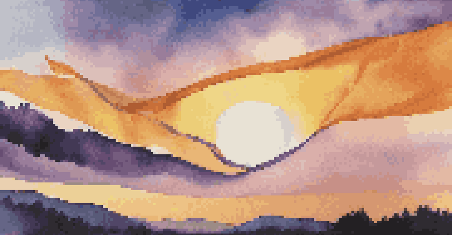 A non-binary pride flag waving in the breeze against a sunset background, showcasing vibrant colors and textures.