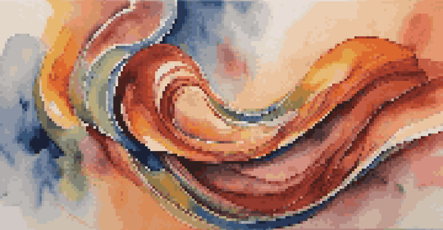 An abstract image with swirling colors and shapes representing a spectrum of emotions in art.
