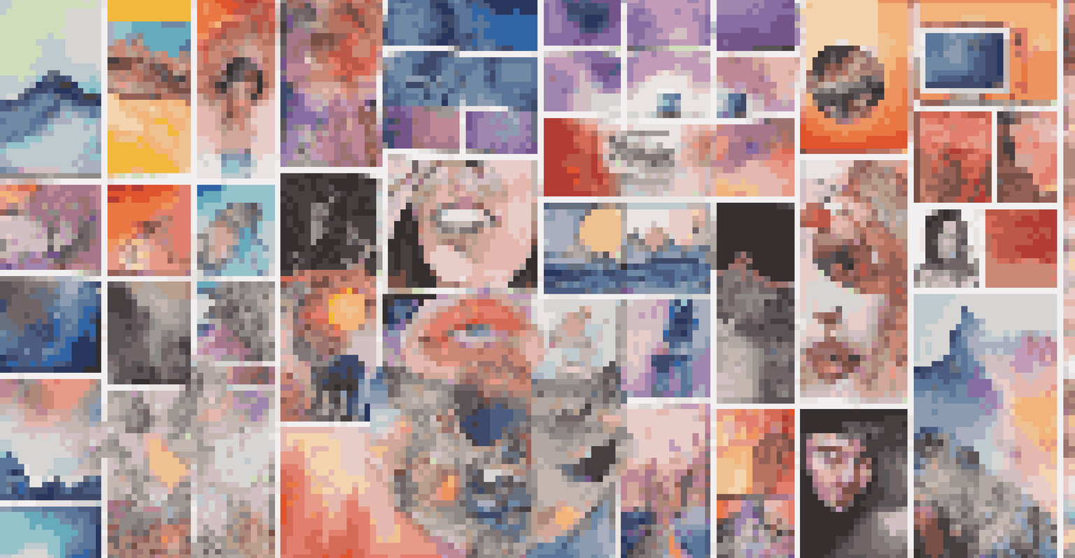 A collage of social media platforms displaying art critiques, including Instagram posts and TikTok videos.