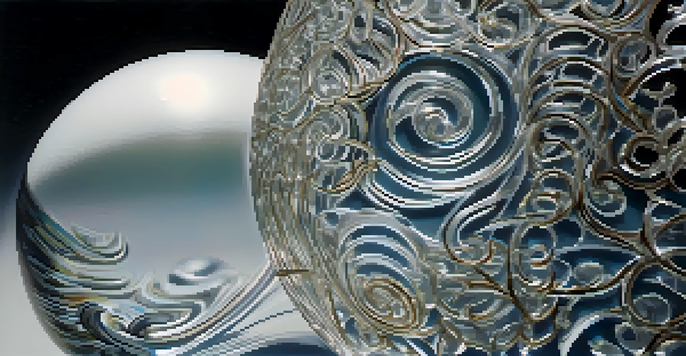 A close-up of a glass sculpture symbolizing vulnerability, illuminated from below with intricate shadows.