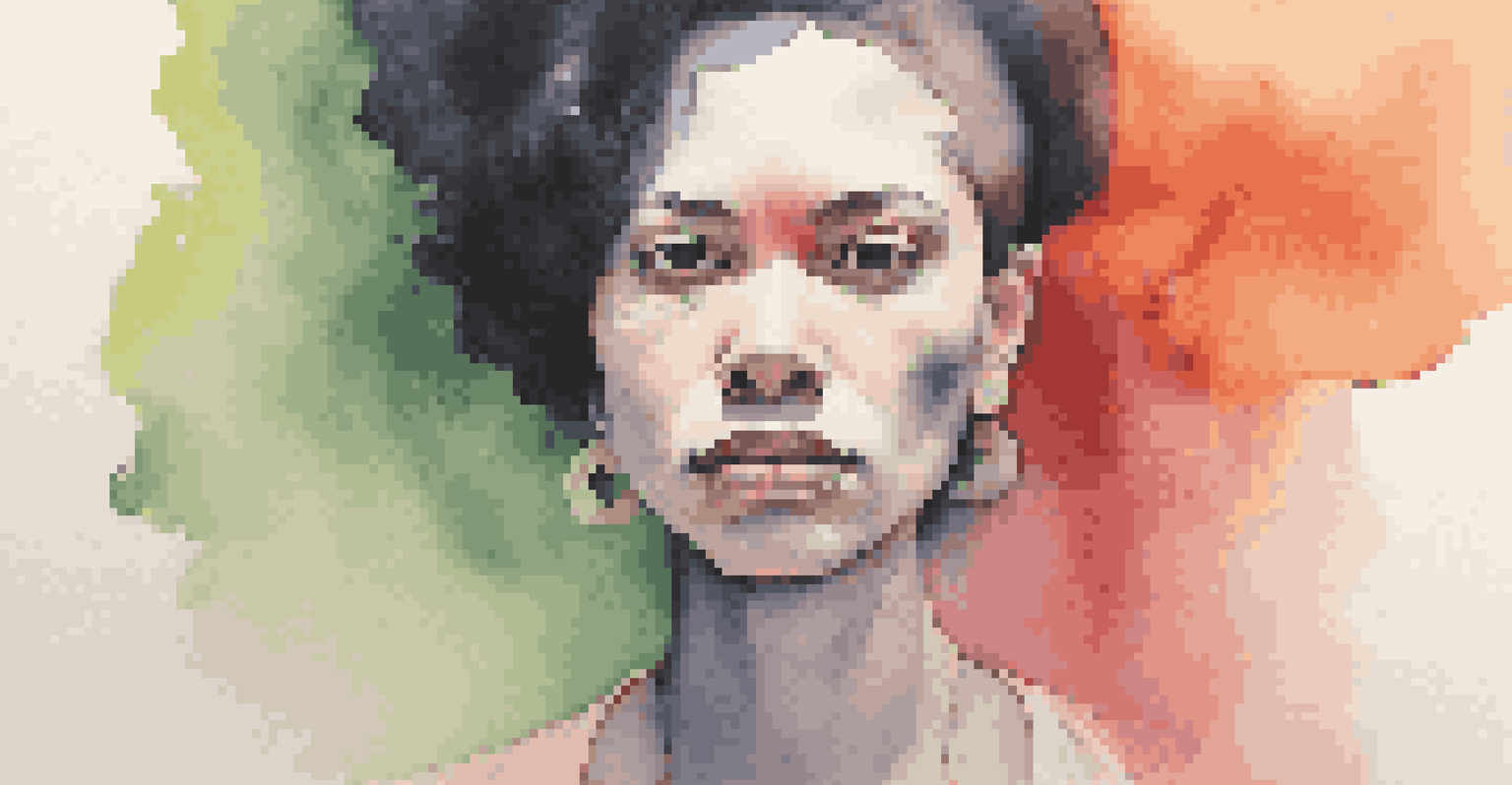 A powerful portrait of a person embodying fluid gender identity, challenging traditional norms in a minimalist setting.