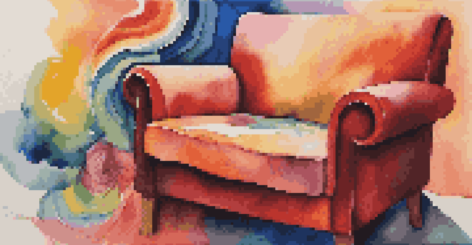 An abstract image symbolizing emotions with a heavy blanket and vibrant colors representing joy and resilience.