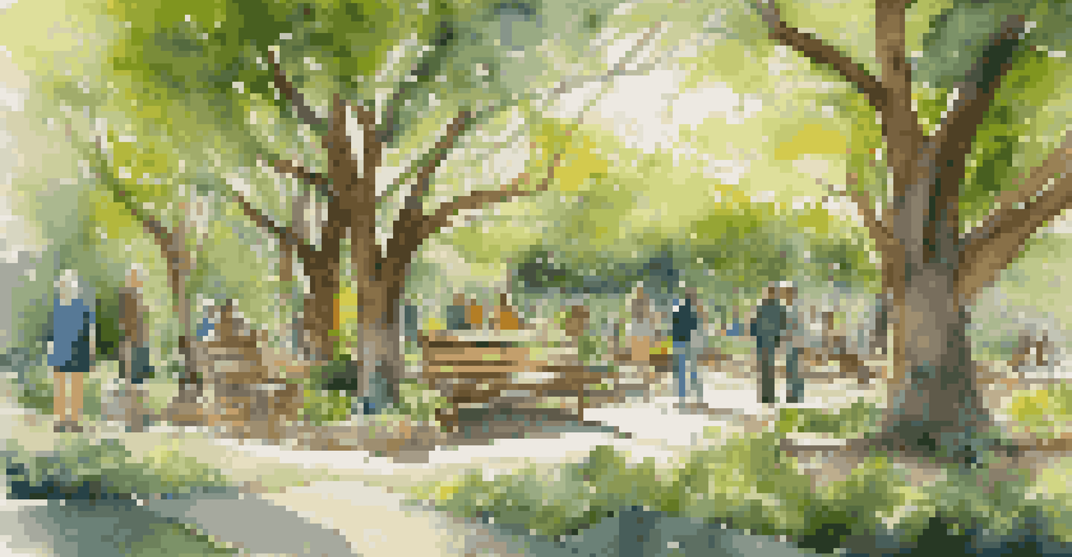 A public art installation made from reclaimed objects in a green park, harmoniously blending with nature under dappled sunlight.