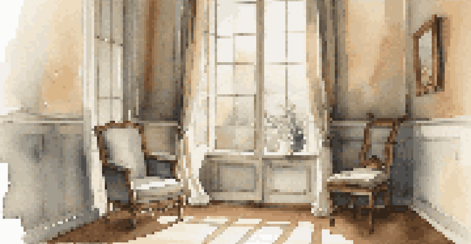 A single chair sits by a large window in a minimalistic room, illuminated by soft natural light.