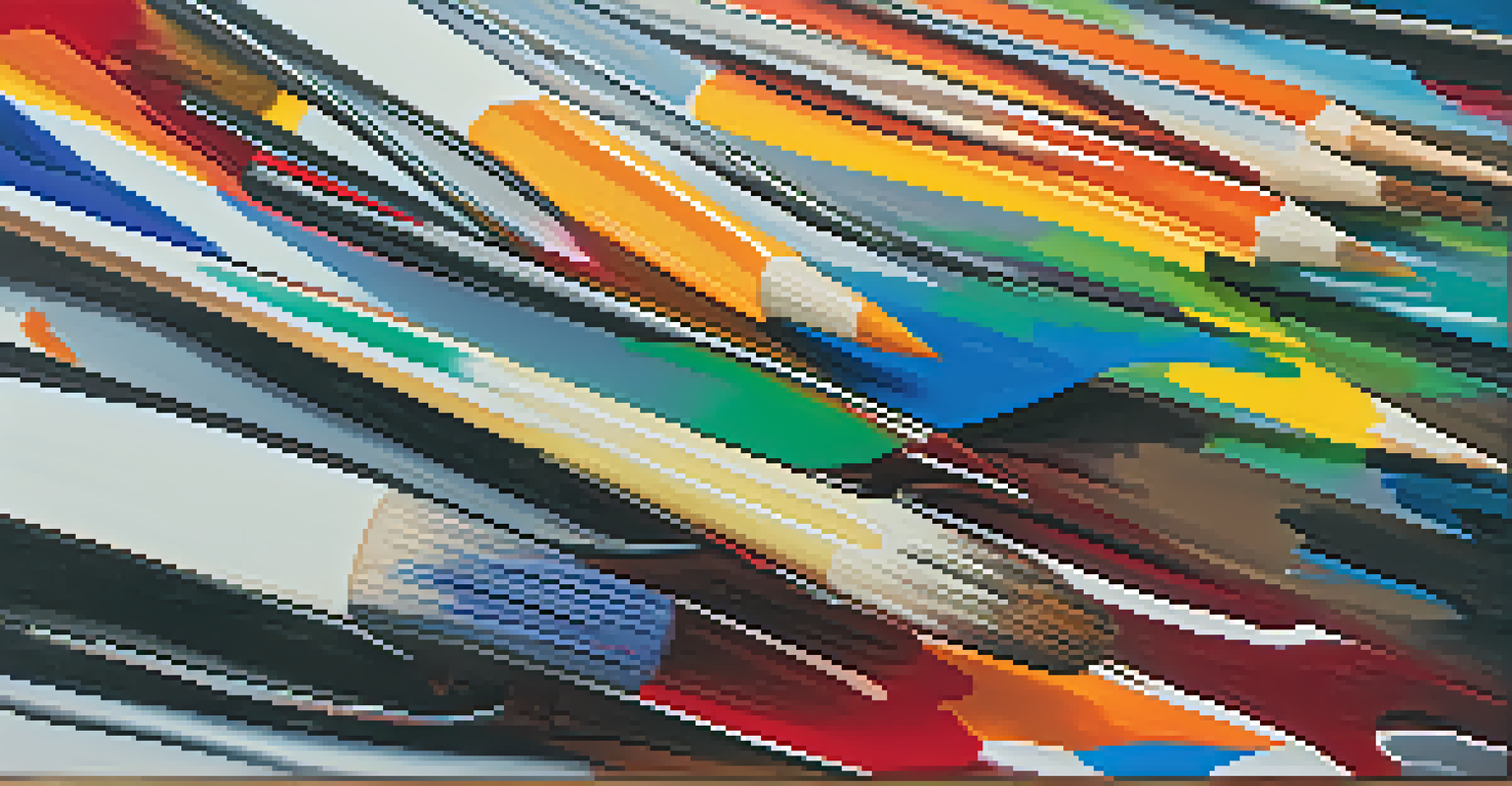 A close-up of an abstract painting on a canvas that symbolizes social change, with bold colors and dynamic brushstrokes.