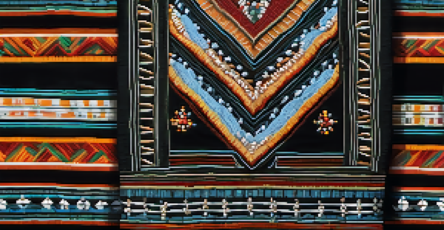 A close-up of a traditional Indigenous garment with intricate beadwork, illuminated by soft natural light, showcasing its textures and craftsmanship.