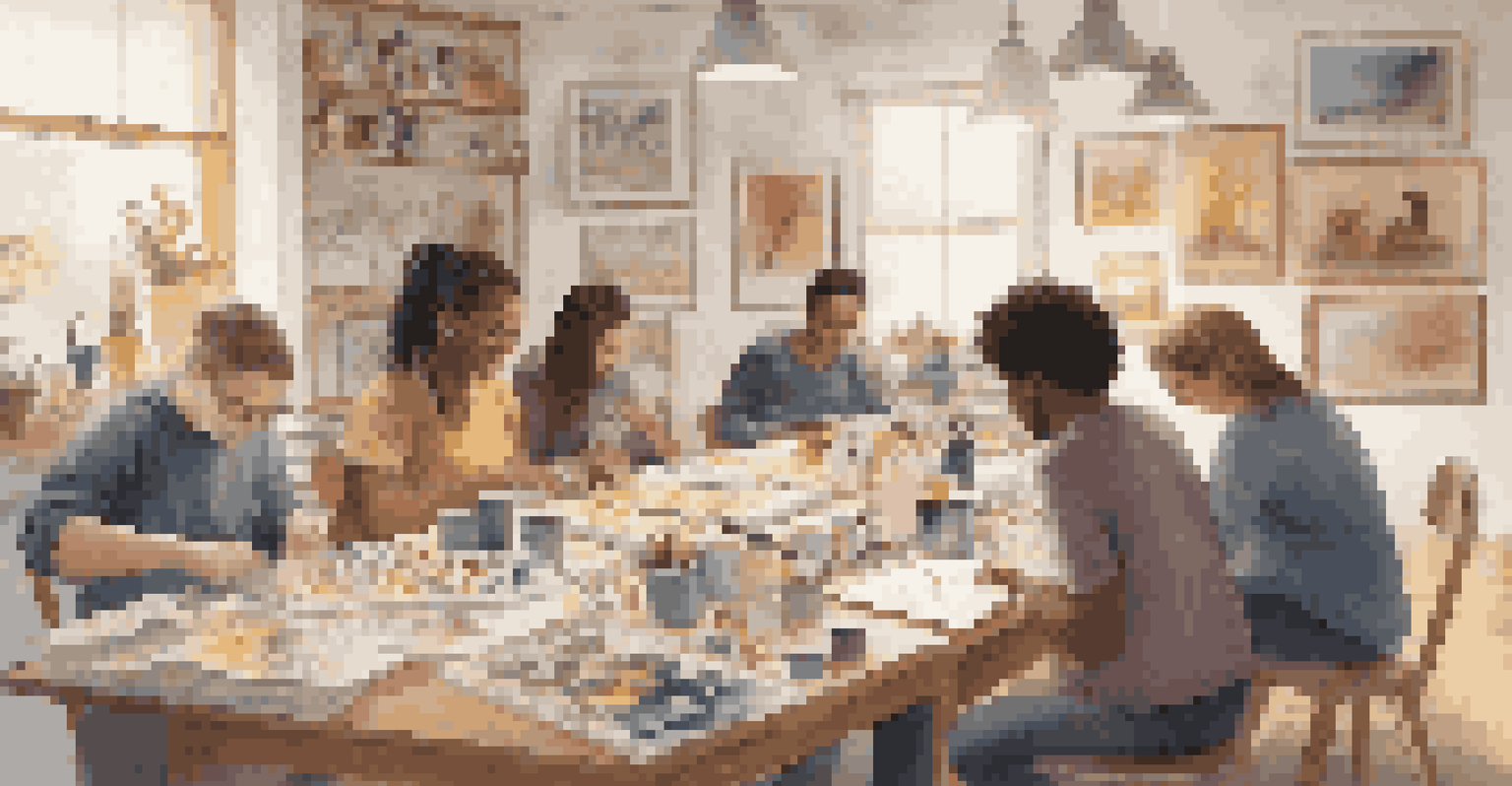 A young person engaged in an art therapy session, creating a painting in a cozy room filled with art supplies and uplifting artwork on the walls.