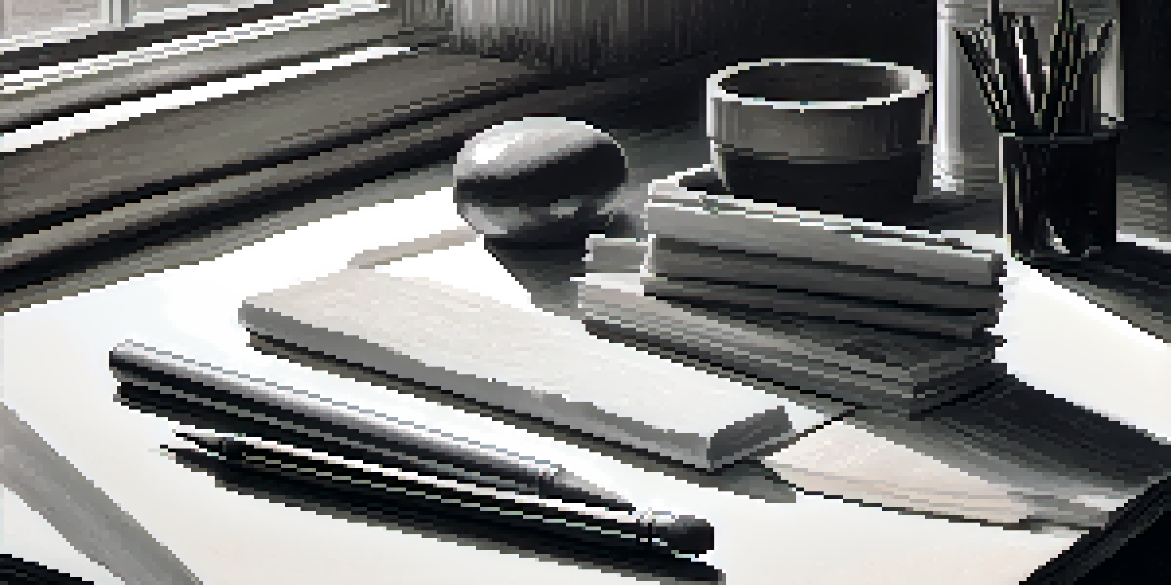 An artist's workspace with charcoal sticks and a sketchbook showing a charcoal drawing, illuminated by soft natural light.