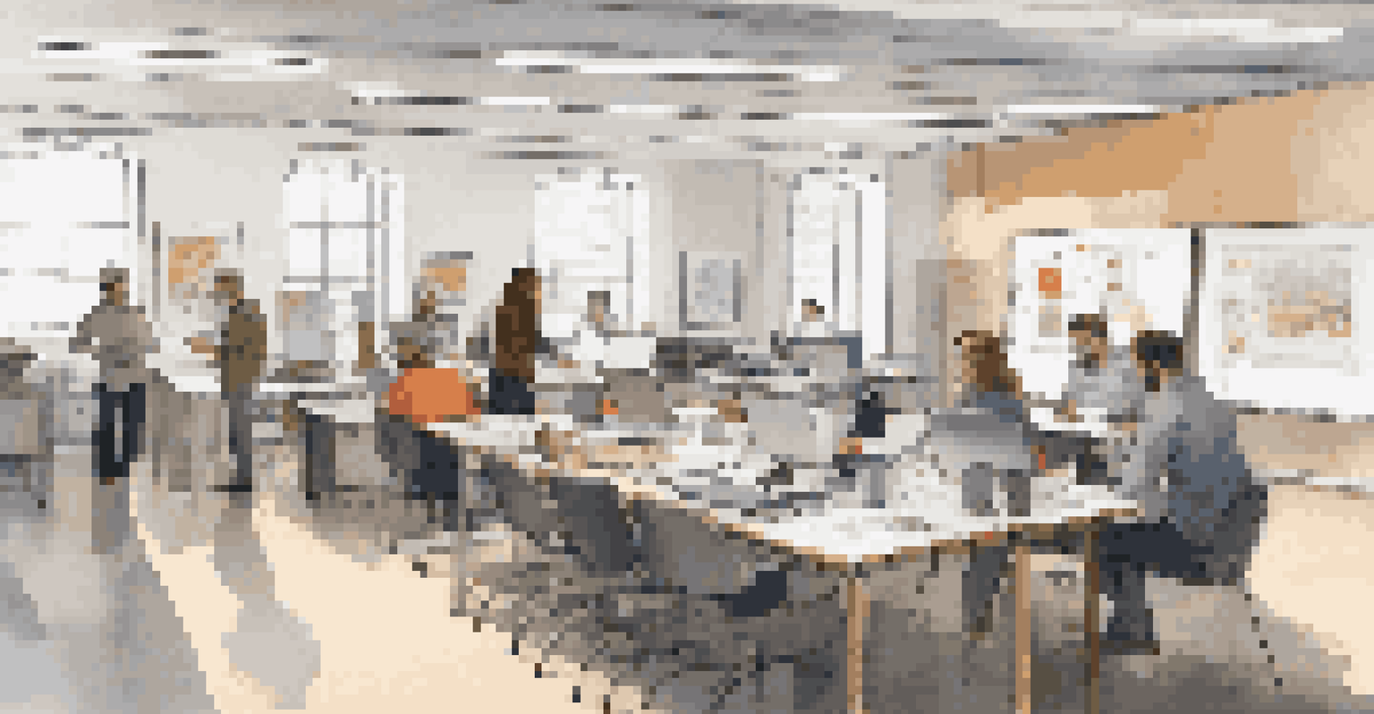 A diverse group of curators and IT specialists collaborating on digital preservation strategies in a bright, modern workspace.