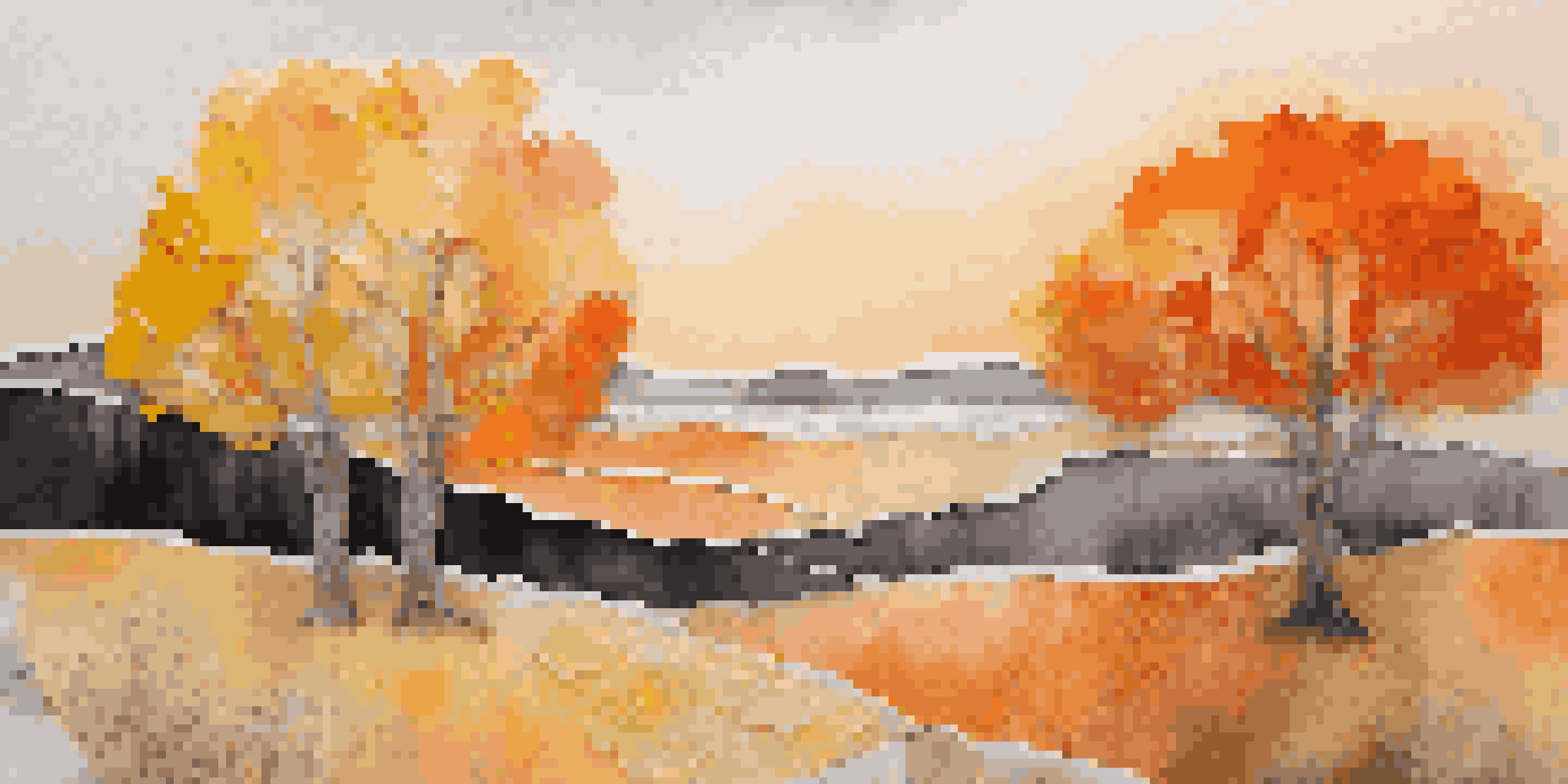 A colorful mixed media artwork with layered textures over a black and white photograph of a landscape, illuminated by soft natural light.