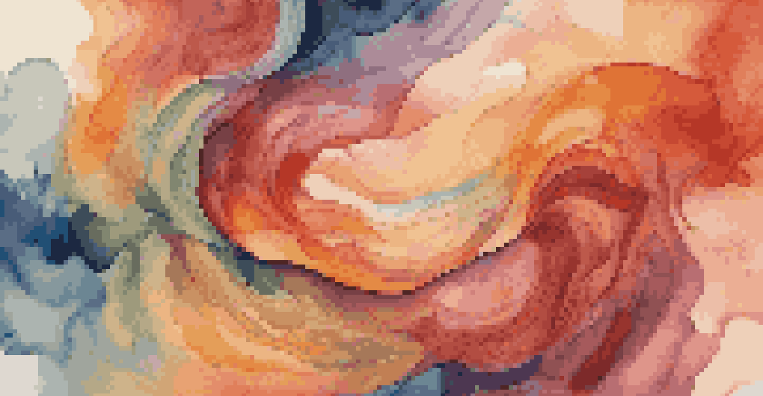 An abstract digital artwork representing the intersection of gender and race through vibrant colors and fluid shapes.