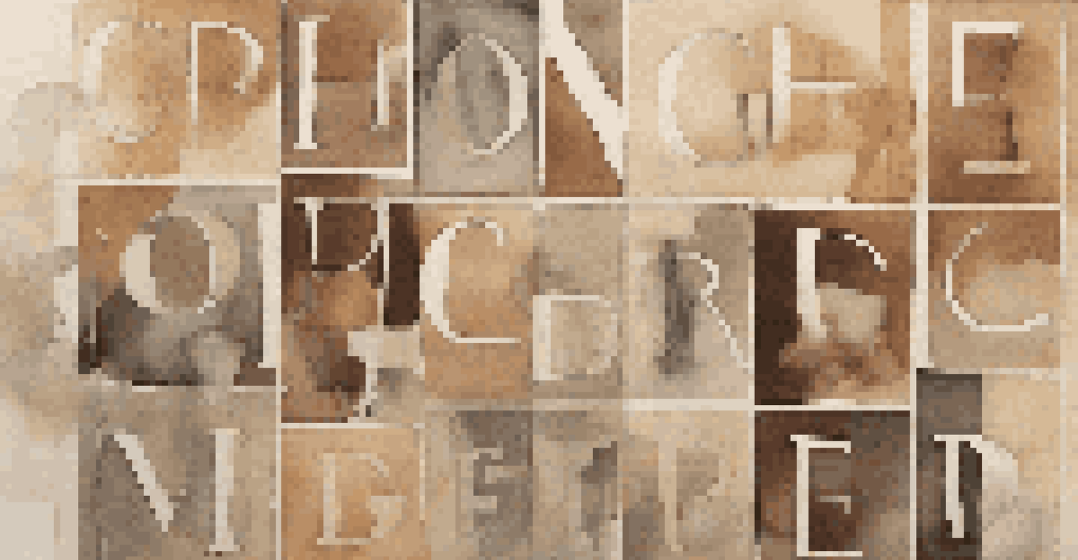A close-up of diverse typography expressing gender identities on a textured canvas background with a mix of bold and soft fonts.