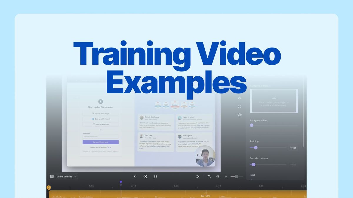 Best Corporate Training Video Examples + How To Make Yours | Supademo Blog