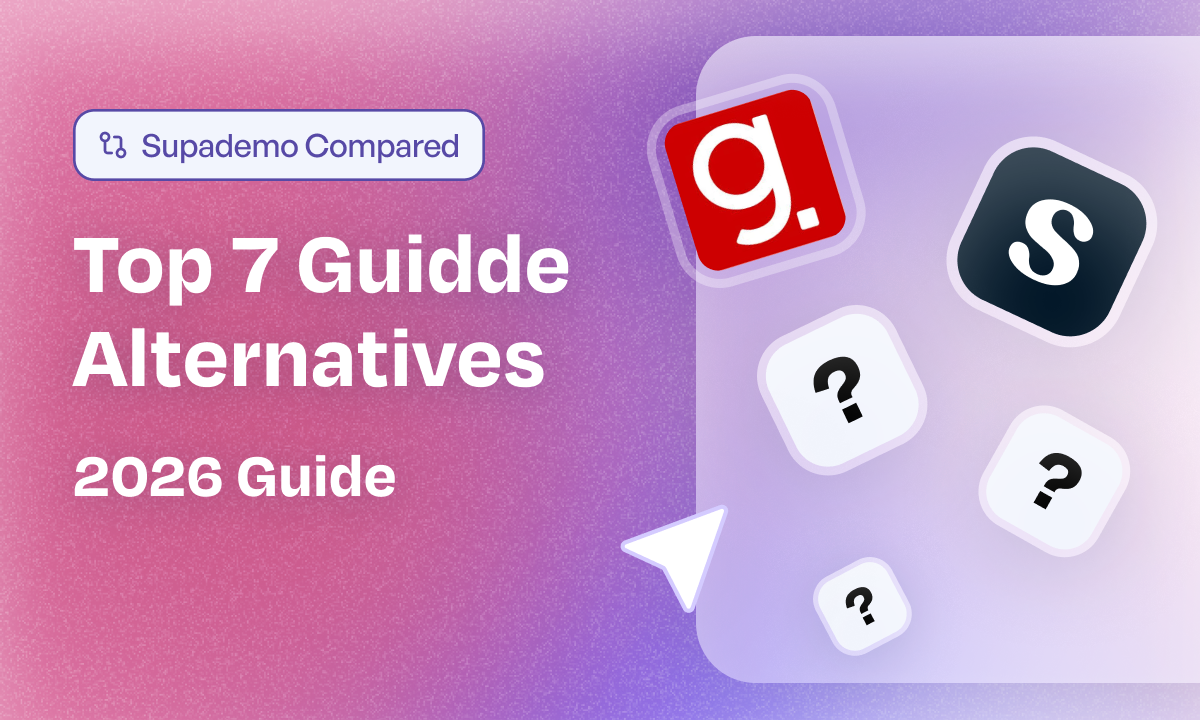 7 Powerful Alternatives to Guidde You Should Try in 2026 | Supademo Blog