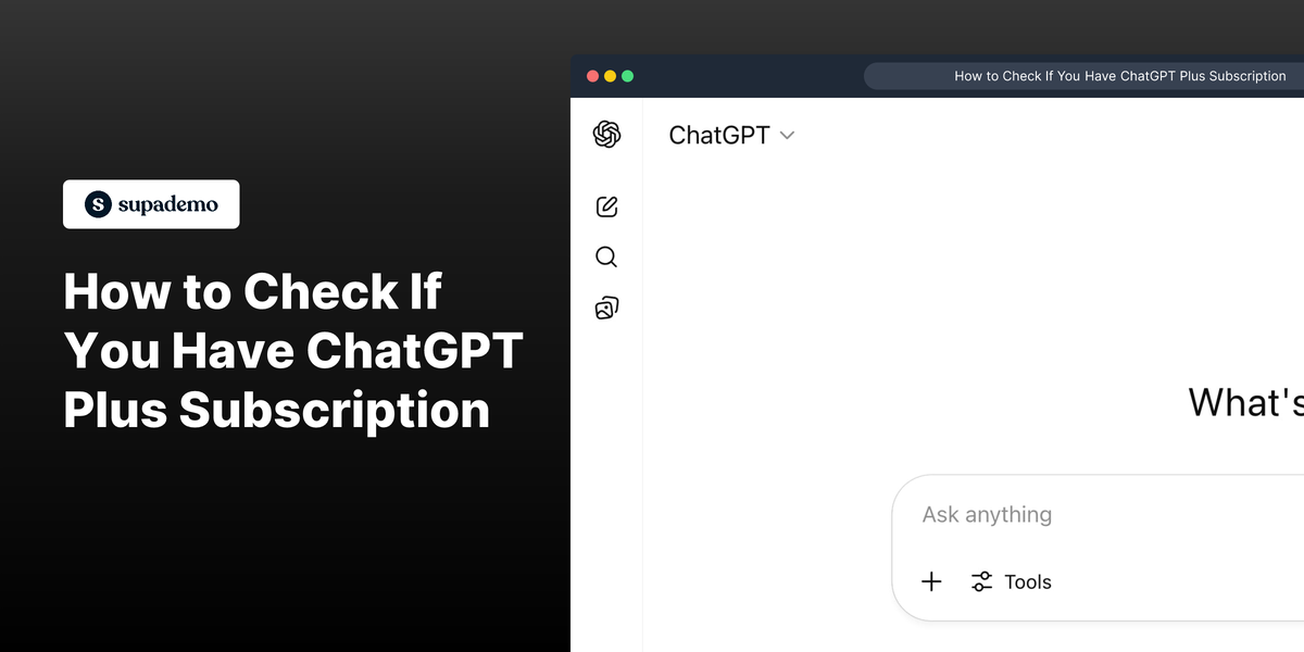 How to Check If You Have ChatGPT Plus Subscription | Supademo Blog
