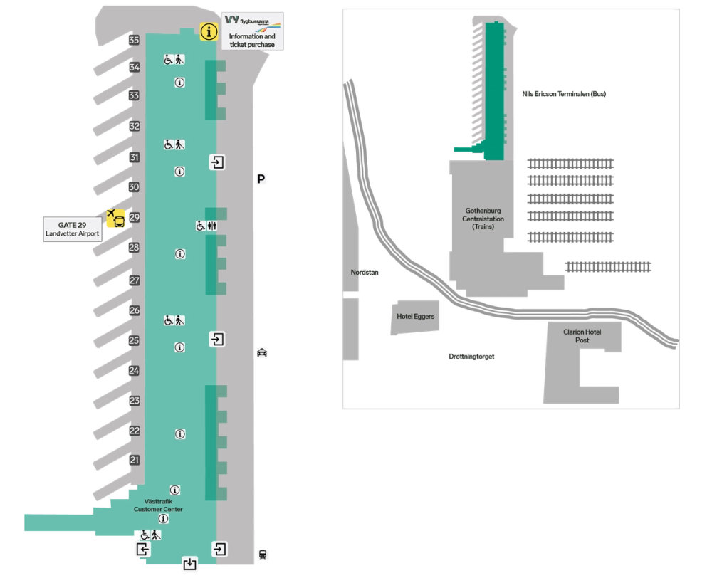 Map of Nils Ericson Terminal 