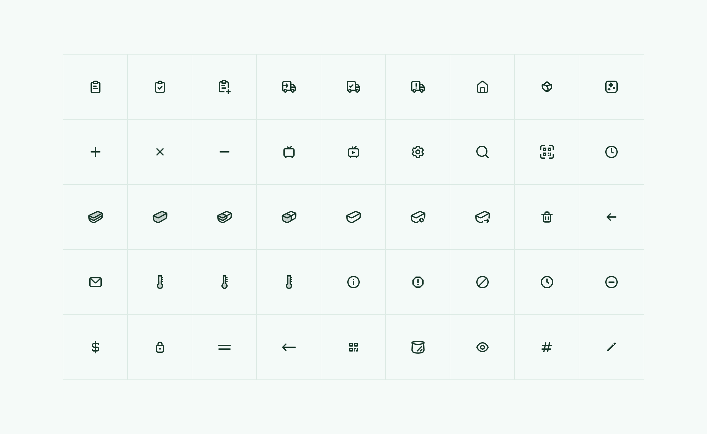 Various examples of icons for Picadeli.