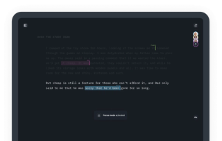 A screenshot of the dark mode in Kludd.