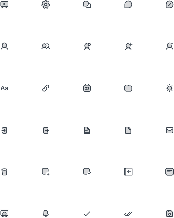 Examples of icons in Kludd.