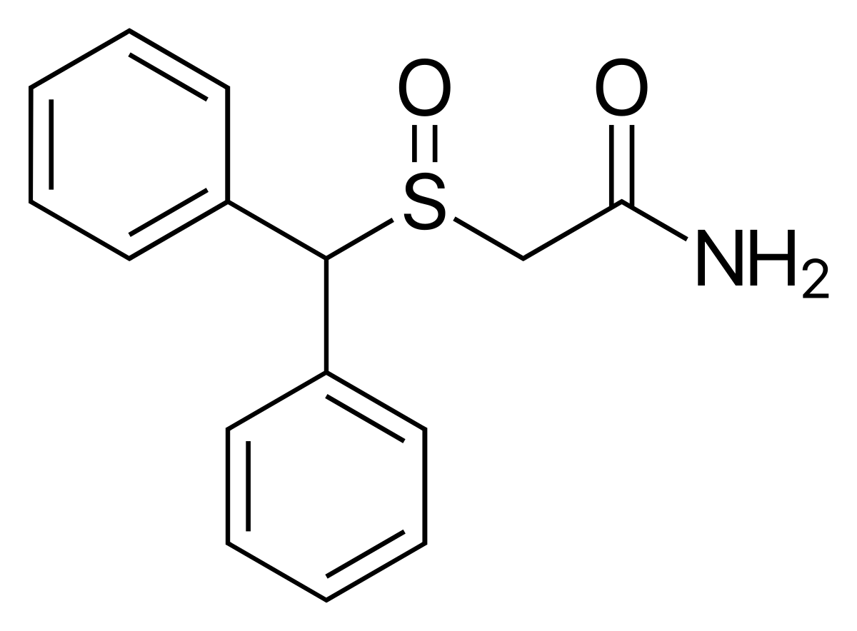 Chemical Structure of Modafinil Molecules