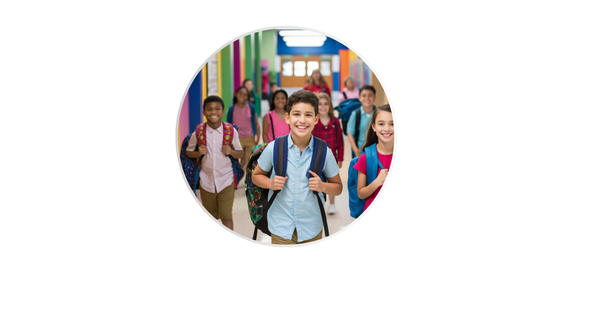 Niñas y niños en un entorno escolar