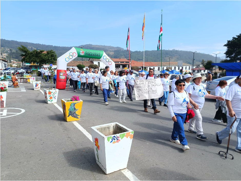 En Tibasosa, la conmemoración del Día Mundial de la Diabetes reunió a 300 personas